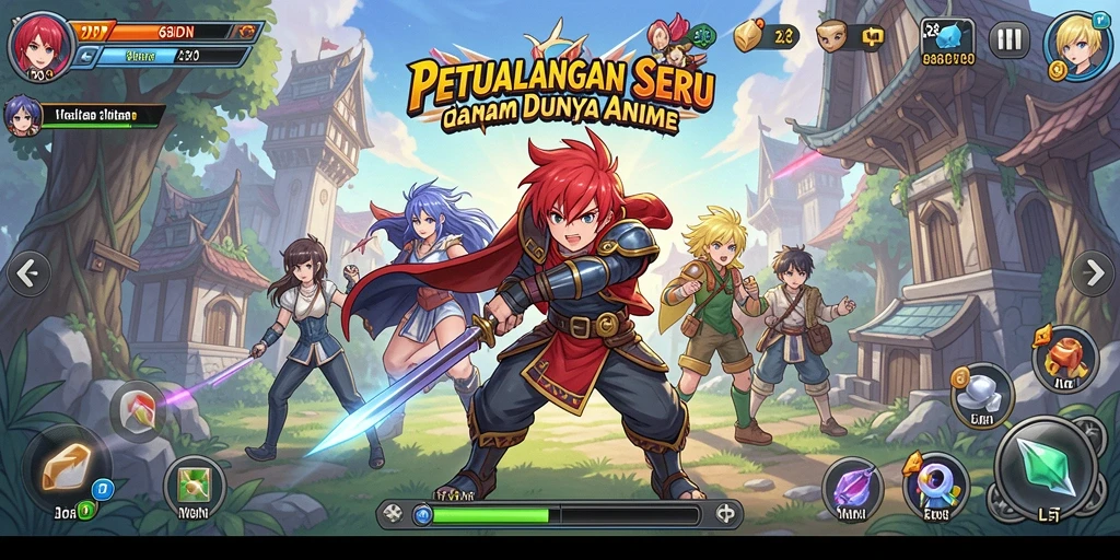 Tampilan gameplay menakjubkan dari 68IDN dengan karakter Anime yang dinamis.