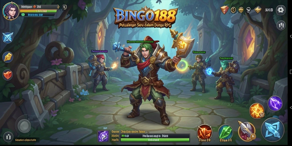 Tampilan seru dari gameplay RPG BINGO188 yang mendebarkan.