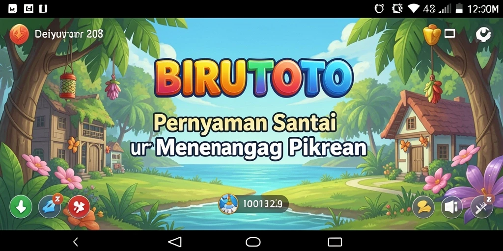 Tampilan gameplay BIRUTOTO yang ceria dan menarik.