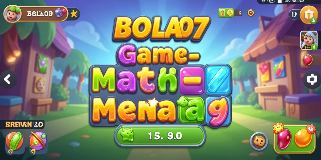 Tangkapan layar menampilkan gameplay seru BOLA07 dengan bola-bola berwarna cerah.