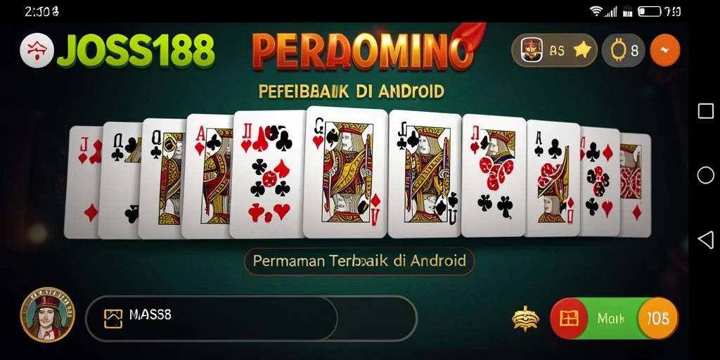Tampilan gameplay seru dalam JOSS188, menikmati permainan Domino.
