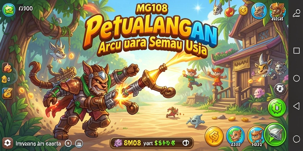Tampilan gameplay seru MG108 yang penuh tantangan Arcade.