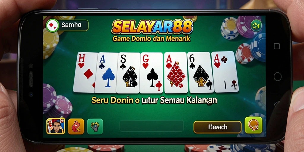 Tampilan seru gameplay domino yang memikat.