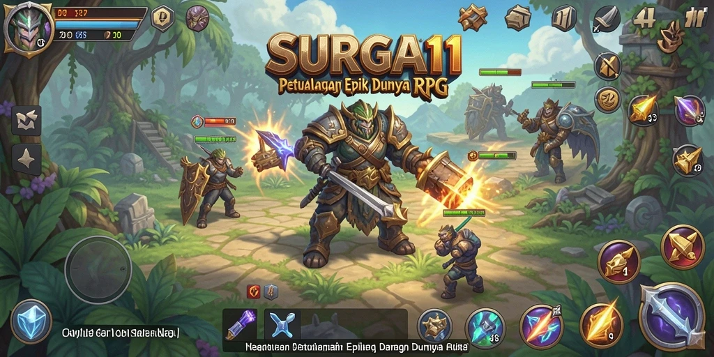 Gameplay SURGA11 yang menampilkan pertarungan mendebarkan di dunia RPG.