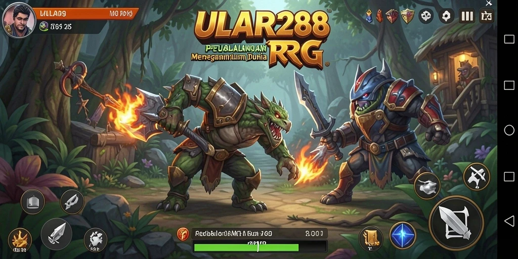 Tampilan gameplay memukau dari ULAR288 yang menunjukkan petualangan RPG yang mendebarkan.